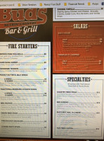 Bud's Rockin' Country Grill menu