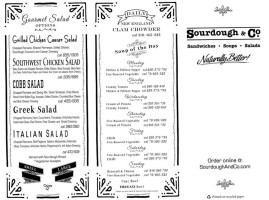 Sourdough Co. Walnut Creek menu