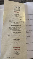 Zomsa menu