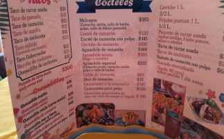 El Rincón Sinaloense menu