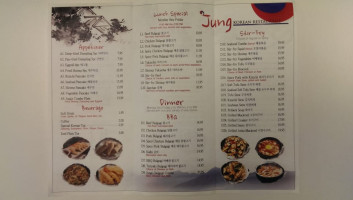 Jung's Korean menu