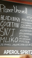 Penzion Bellevue Vyhlídka Karlštejn menu