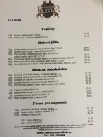 Restaurace Elixír menu