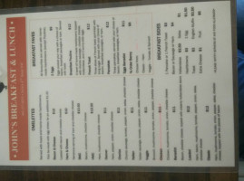 John's Breakfast & Lunch menu