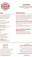 Roam Artisan Burgers menu