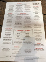 The Rustic menu