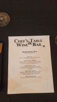 Chef's Table Wine food