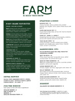 Farm By Beer Tree Brew menu