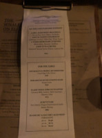 The Whalesbone Elgin Street menu