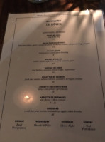 Au Comptoir menu