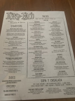 Tipsy Taco menu