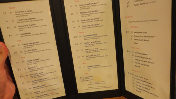 Zabb Thai menu