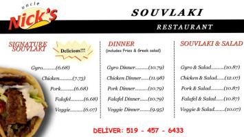 Uncle Nick’s Souvlakia food