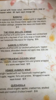 The Pond Country Market menu