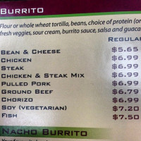 Barburrito menu