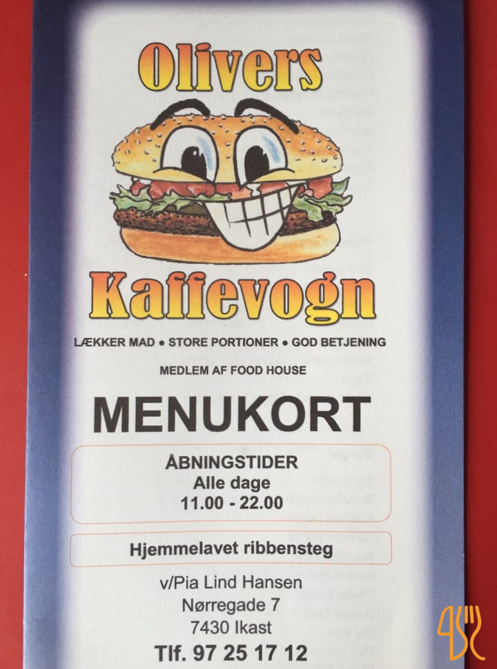 Olivers Kaffevogn Menu