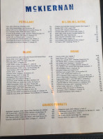 Mckiernan menu