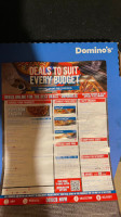 Domino's Pizza menu