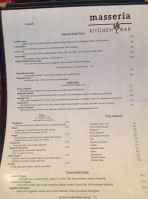 Masseria Kitchen menu