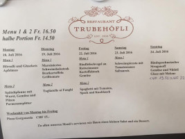 Trubehöfli menu