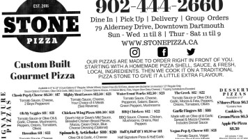 Stone Pizza menu