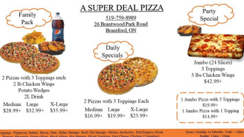 A Superdeal Pizza food