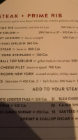 The Keg Steakhouse menu