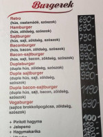 Kalóz Burger Pizza Grill menu