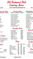 Old Fashioned Deli menu