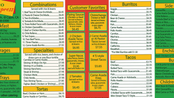 Taco Express menu