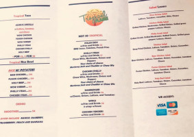 Tropical Flame menu