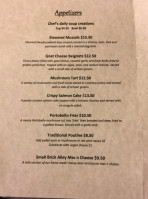 Brick Alley Bistro menu