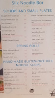 Silk Noodlebar menu