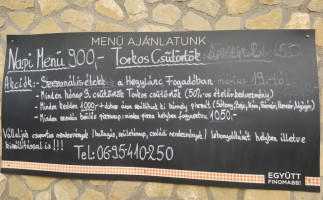 Hegylánc Fogadó menu