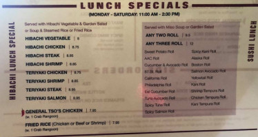 Hibachi Go menu