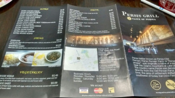 Persis Grill menu