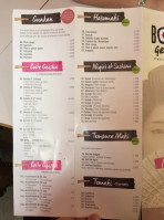 Boite Geisha Fusion Sushi menu