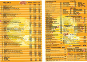 Györkös Pizzéria menu