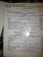 Old Fogies menu