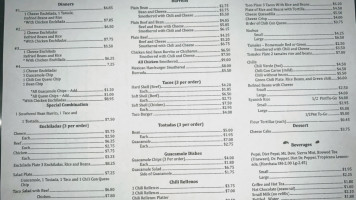 Taco House menu