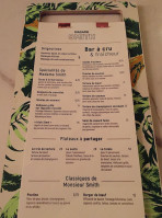 Madame Smith menu