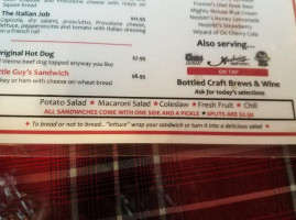 Tony's Deli menu