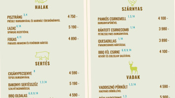 Patak Bisztró és Borozó menu