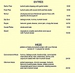 Caravanserai menu