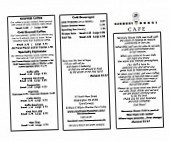 Harmony House Cafe menu