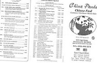 China Panda menu