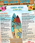 Sandals at the Beach Grill menu