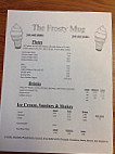 The Frosty Mug menu