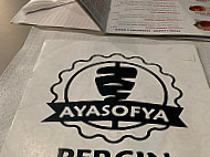 Istanbul Ayasofya Kebap menu