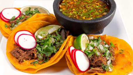 Birria Tacos (3) With Consome